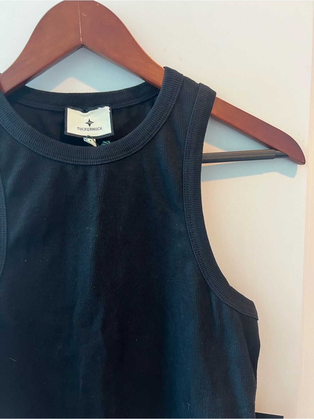 TUCKERNUCK Black Foley Rib Racerback Tank NWT - Picture 5 of 15